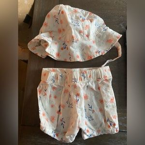 Just One You hat and shorts set, never worn